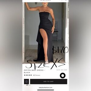 Elegant Black Strapless Maxi Dress